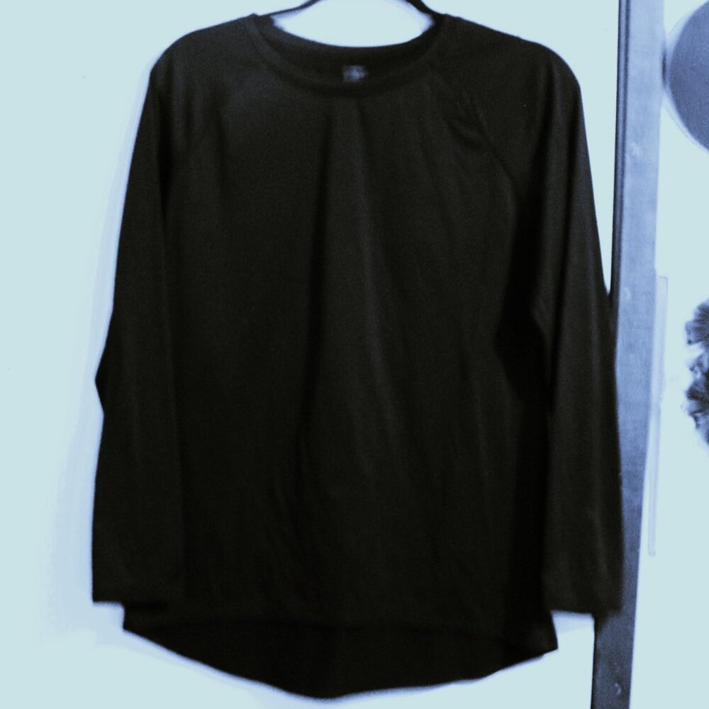 BLACK SLINKY JERSEY TOP M